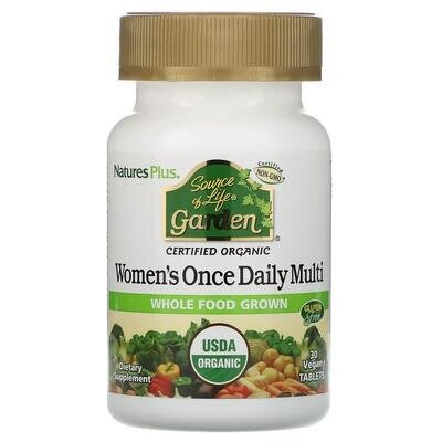 Мультивітаміни для жінок Nature's Plus Source of Life Garden Women's Once Daily Multi, 30 таблеток