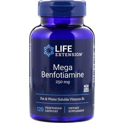 Бенфотіамін Мега Life Extension Mega Benfotiamine 250 мг, 120 капсул