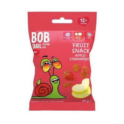 Снек Bob Snail Baby фруктово-ягідний для дітей з 12 місяців Яблуко-Полуниця, 40 г