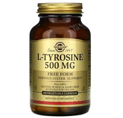 L-тирозин Solgar L-Tyrosine 500 мг вег. капсули №100