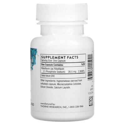 Рибофлавін 5 Фосфат Thorne Research Riboflavin 5 Phosphate капсули №60