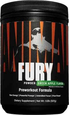 Передтренувальний комплекс Universal Nutrition Animal Fury, зелене яблуко, 507 г