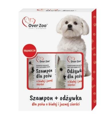 Набір Over Zoo для собак з білою та світлою шерстю (Шампунь + кондиціонер)