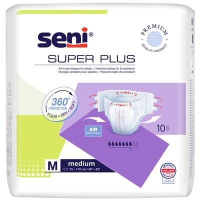 Підгузки для дорослих Seni Super Plus medium, розмір М, 10 штук