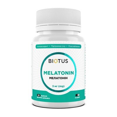 Мелатонін Biotus Melatonin 3 мг капсули №60