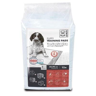 Пелюшки M-Pets All Day Training Pads суперпоглинаючі для привчання цуценят до туалету, розмір 90х60 см, 15 штук