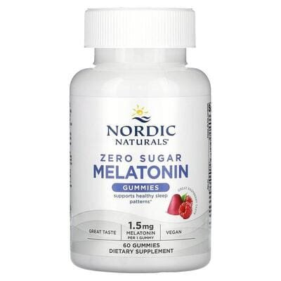 Мелатонін Nordic Naturals Melatonin Gummies 1,5 мг смак малини, жувальні пастилки №60