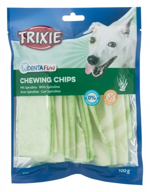 Ласощі для собак Trixie KauChips Light з спіруліна, 100 г