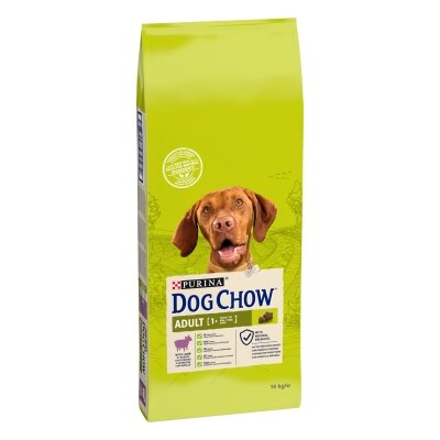Корм сухий для дорослих собак Purina Dog Chow Adult Lamb зі смаком ягняти, 14 кг