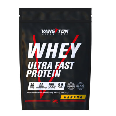 Протеїн Vansiton Ultra Fast Protein, банан, 900 г