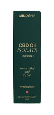 Олія CBD (Канабідіол) Mind Shi Ізолят 2000 мг Полуниця, 10 мл