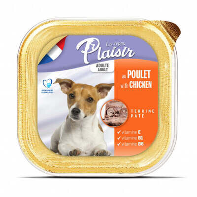 Корм вологий Plaisir Adult Dog Terrine з куркою для дорослих собак, 150 г