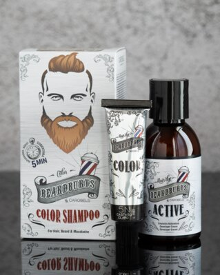 Набір для фарбування Beardburys 5N світло-коричневий для волосся, бороди і вусів, 30мл/45мл