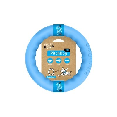 Іграшка-кільце Collar PitchDog для апортировки для собак, 20 см, блакитна