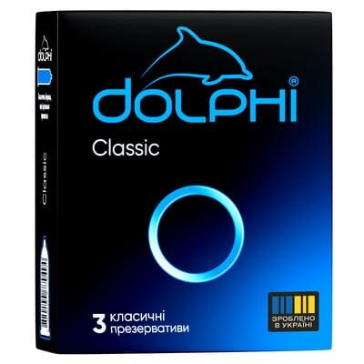 Презервативи Dolphi Classic класичні, 3 штуки