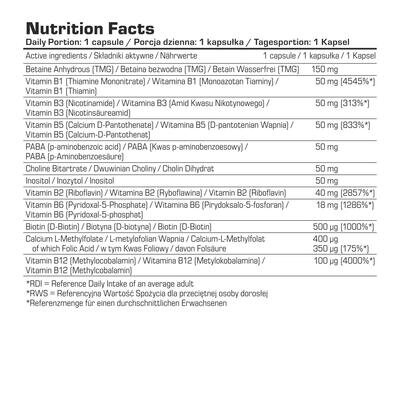 Комплекс вітамінів В 7Nutrition Vitamin B-Complex B-50 Methyl, 120 капсул
