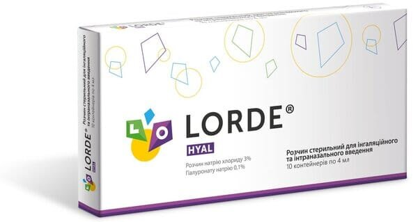 Лорде HYAL розчин стер. д/інг. та інтраназ. введ. 3 % по 4 мл №10 у конт. полім.