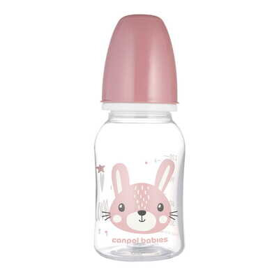 Пляшечка Canpol Babies Cute Animals 11/851_pin з малюнком рожева, 120 мл