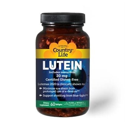 Лютеїн Country Life Lutein 20 мг, 60 капсул
