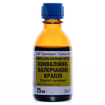 Конвалійно-валеріанові краплі ор. по 25 мл у флак.-крап.