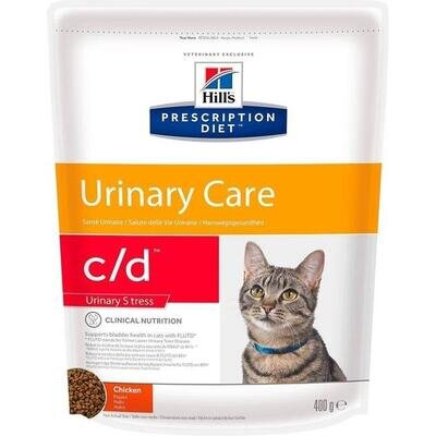 Корм сухий Hill's Prescription Diet C/D Urinary Stress Feline Chicken для кішок з ідіопатичним циститом, зі смаком курки, 400 г