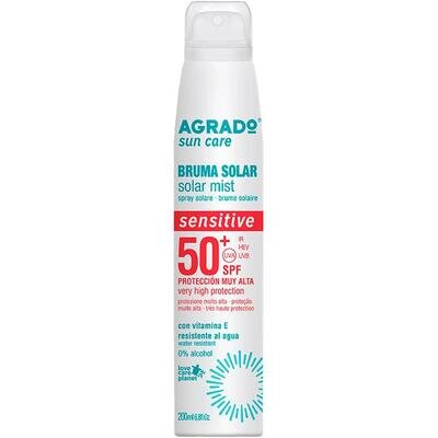 Спрей-міст сонцезахисний Agrado Sun Care SPF50+ для чутливої шкіри, 200 мл