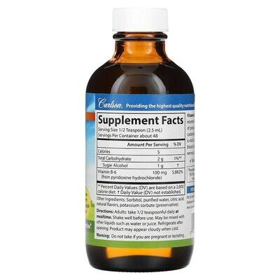 Вітамін В6 Carlson Labs Vitamin B-6 Liquid 100 мг, 120 мл