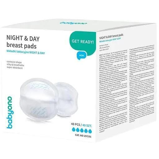 Вкладиші лактаційні BabyOno Night & Day 297, 40 штук