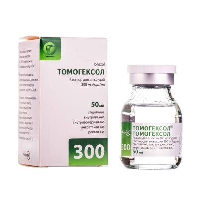 Томогексол розчин д/ін. 300 мг йоду/мл по 50 мл №1 у флак.