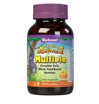 Мультивітаміни для дітей Bluebonnet Nutrition Rainforest Animalz Multiple, смак апельсину, 90 жувальних цукерок