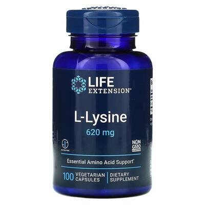 L-Лізин Life Extension L-Lysine капсули по 620 мг №100
