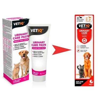 Паста VetIQ Urinary Care для підтримки здоров'я сечовивідних шляхів у котів та собак, 100 г