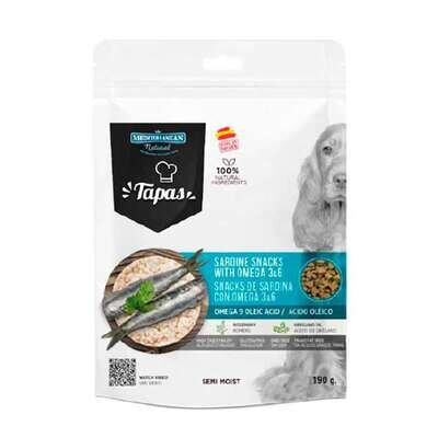 Ласощі для собак Mediterranean Natural Tapas Gourmet Sardine з сардинами, 190 г
