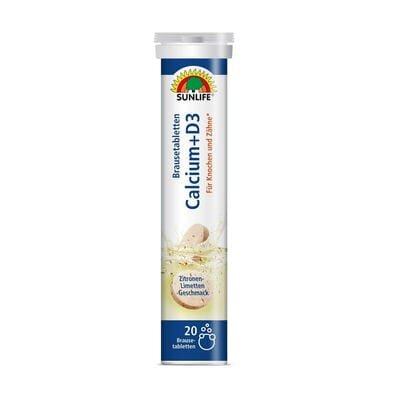 Вітаміни Sunlife Calcium + D3 Brausetabletten таблетки шипучі №20