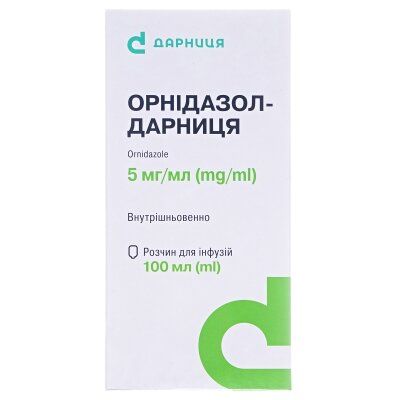 Орнідазол-Дарниця розчин д/інф. по 5 мг/мл по 100 мл у флак.