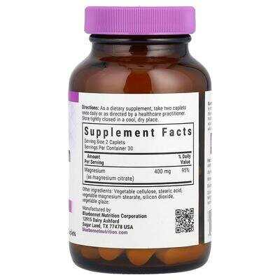 Цитрат магнію Bluebonnet Nutrition Magnesium Citrate 200 мг, 60 капсул