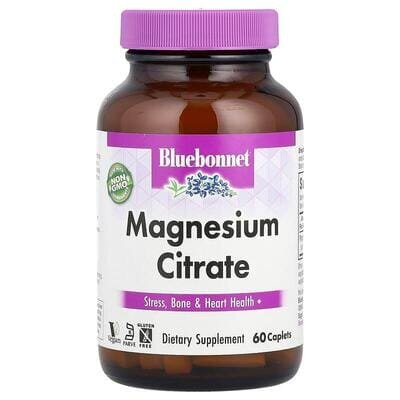 Цитрат магнію Bluebonnet Nutrition Magnesium Citrate 200 мг, 60 капсул