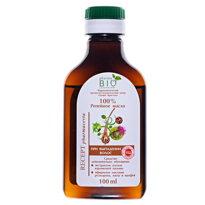 Олія Pharma Bio Laboratory реп'яхова для зміцнення волосся, 100 мл