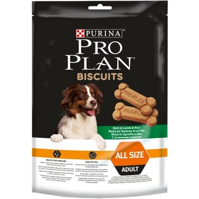 Ласощі для дорослих собак Purina Pro Plan Biscuits печиво з ягням та рисом, 400 г