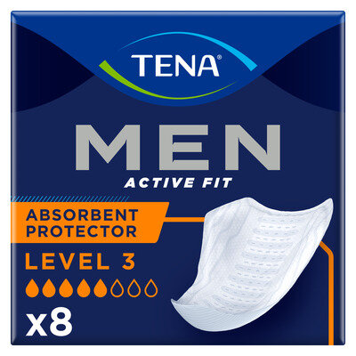 Прокладки урологічні для чоловіків Tena Men Active Fit Level 3, 8 штук