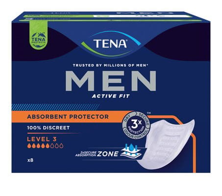 Прокладки урологічні для чоловіків Tena Men Active Fit Level 3, 8 штук