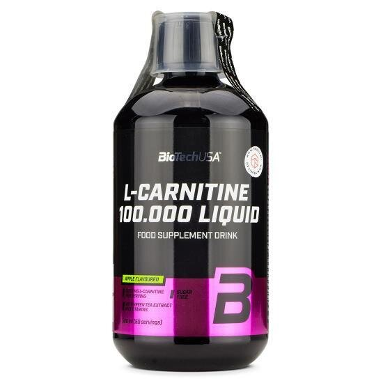 Жироспалювач Biotech L-Carnitine 100 000 Liquid Яблуко, 500 мл