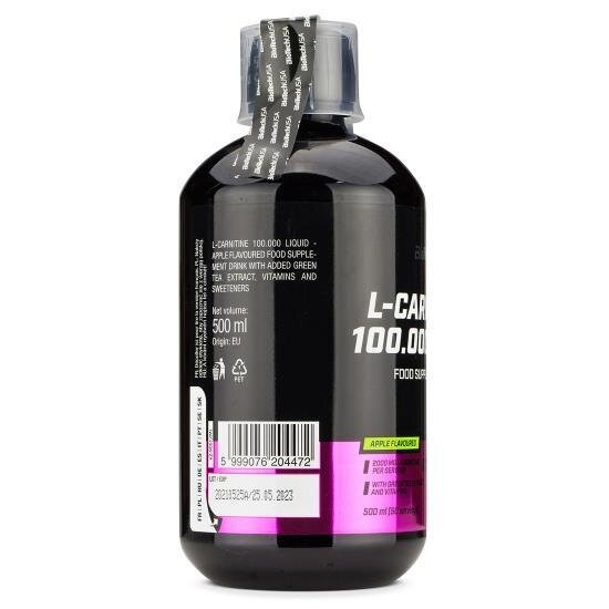 Жироспалювач Biotech L-Carnitine 100 000 Liquid Яблуко, 500 мл