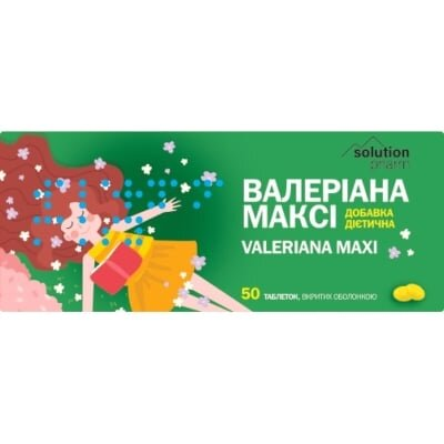 Валеріана максі Solution Pharm табл. по 30 мг №50