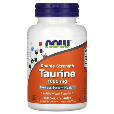 Таурін NOW Taurine 1000 мг вег. капсули №100