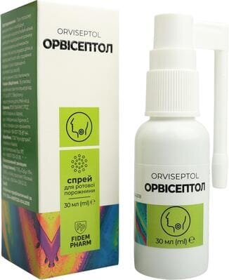 Орвісептол Fidem Pharm спрей для ротової порожнини по 30 мл у флак.