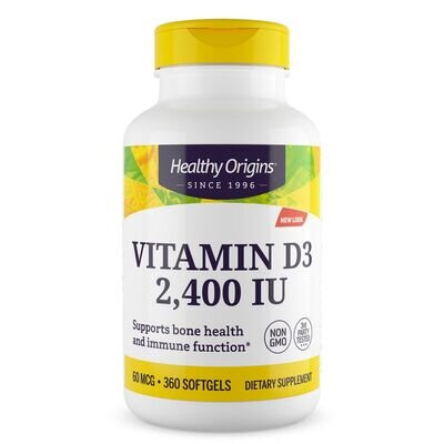 Вітамін Д3 Healthy Origins Vitamin D3 2400, 360 капсул