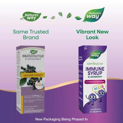 Сироп чорна бузина для дітей Nature's Way Sambucus Immune Syrup For Kids, 240 мл