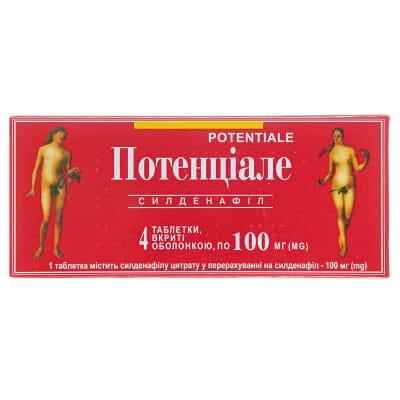 Потенціале таблетки, в/о по 100 мг №4