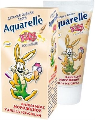 Зубна паста Aquarelle Kids Ванільне морозиво дитяча, 50 мл